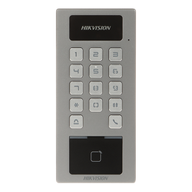 Terminal control acces si interfon cu tastatura, cititor card, Bluetooth, Wi-Fi, Alarma - HIKVISION DS-K1T502DBWX HIKVISION - 1